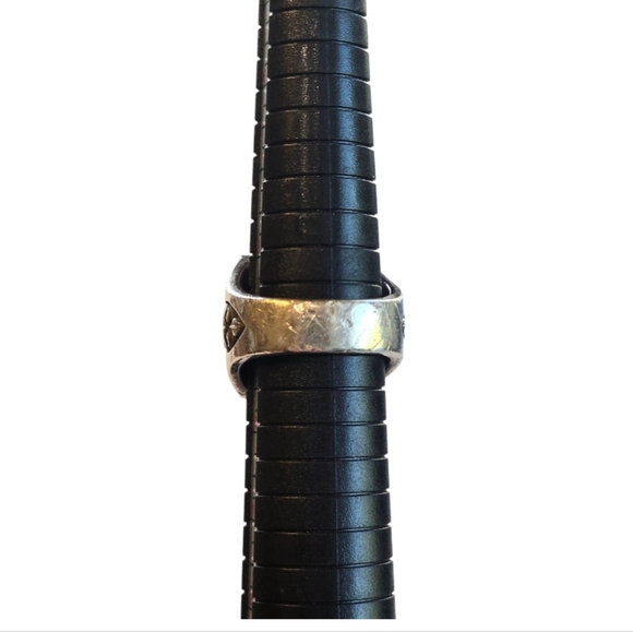 Night Rider Men's Sterling Silver Red Ruby Gemstone Ring 9 - Picture 7 of 11